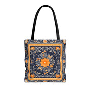 Golden Daisy Floral Tote Bag - Eco-Friendly Canvas Market Tote