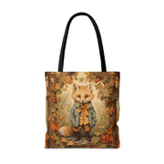 Vintage Autumn Fox Tote Bag - Eco-Friendly Reusable Canvas Bag