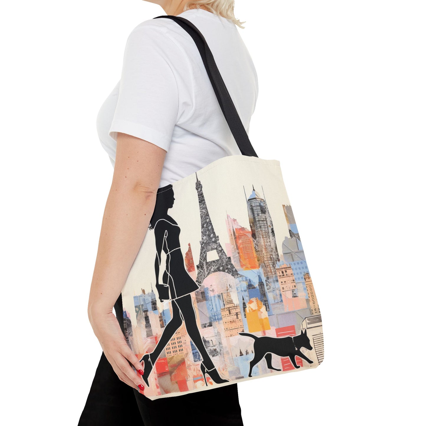 Chic Parisian Walk Tote Bag, Eco-Friendly Canvas for City Lovers