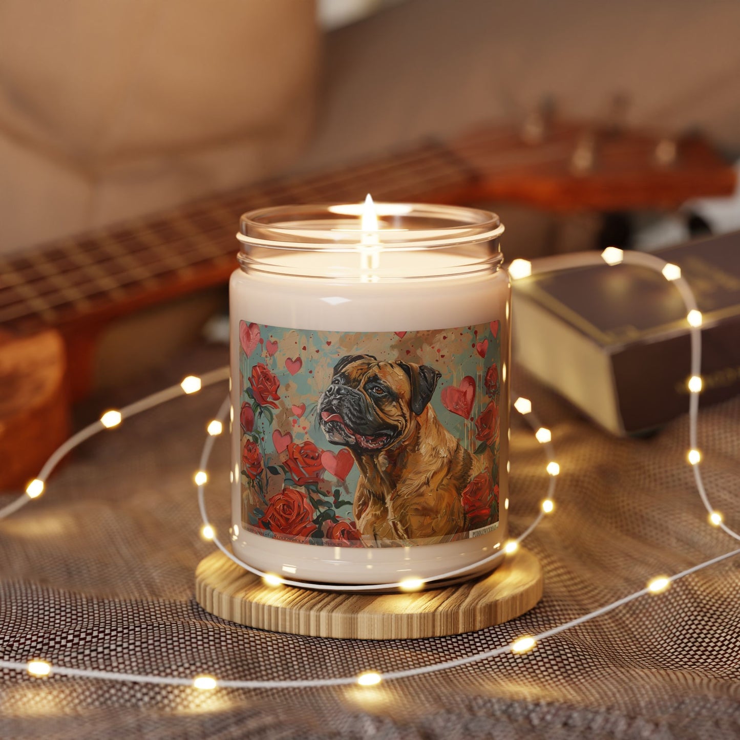 Gentle Mastiff Rose Candle - Pet Lover's Comfort Gift