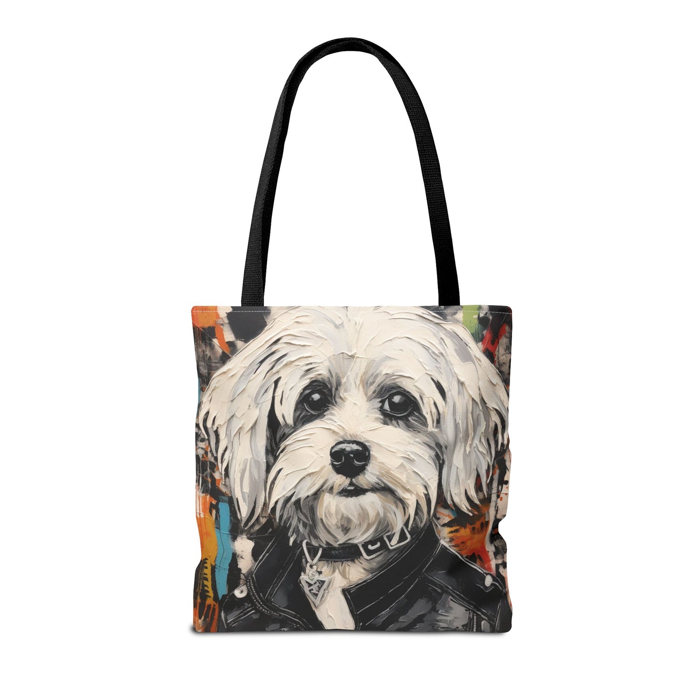 Rockstar Maltese Tote Bag, Artistic and Eco-Friendly Canvas for Dog Lovers