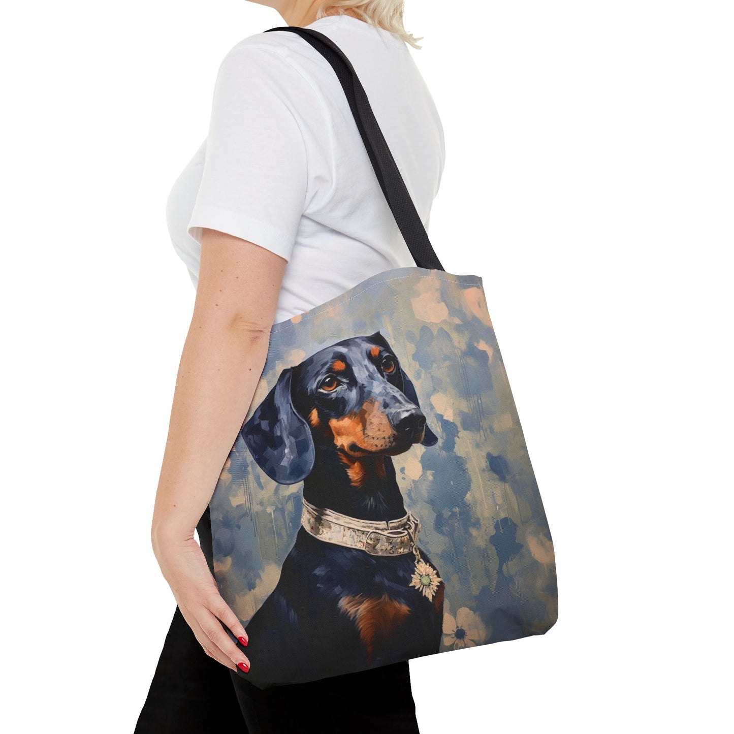 Dachshund Elegance Tote Bag, Eco-Friendly Canvas Gift for Dog Lovers