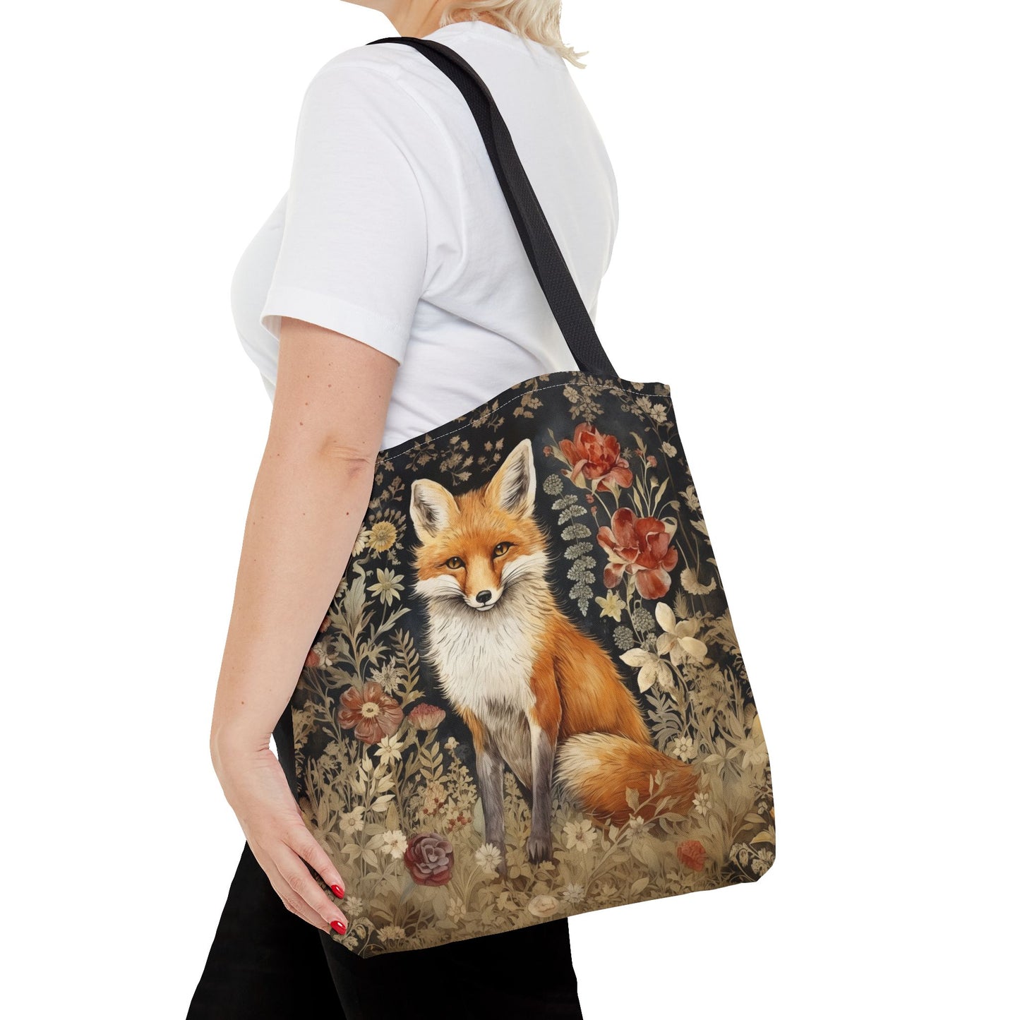 Elegant Fox Tote Bag, Nature-Inspired Eco-Friendly Carryall