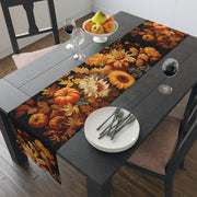 Sunflower Harvest Table Runner | Orange, Yellow, and Black Design (72" or 90")