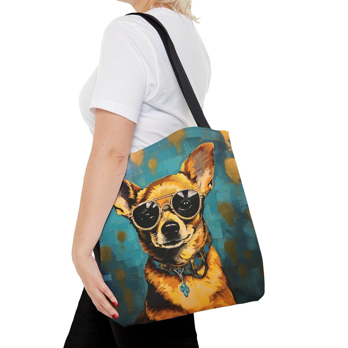 Chihuahua Glam Tote Bag – Retro Style Eco Canvas for Dog Lovers