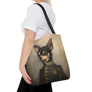 Regal Chihuahua Tote Bag, Artistic Canvas Eco-Friendly Pet Lover's Carryall