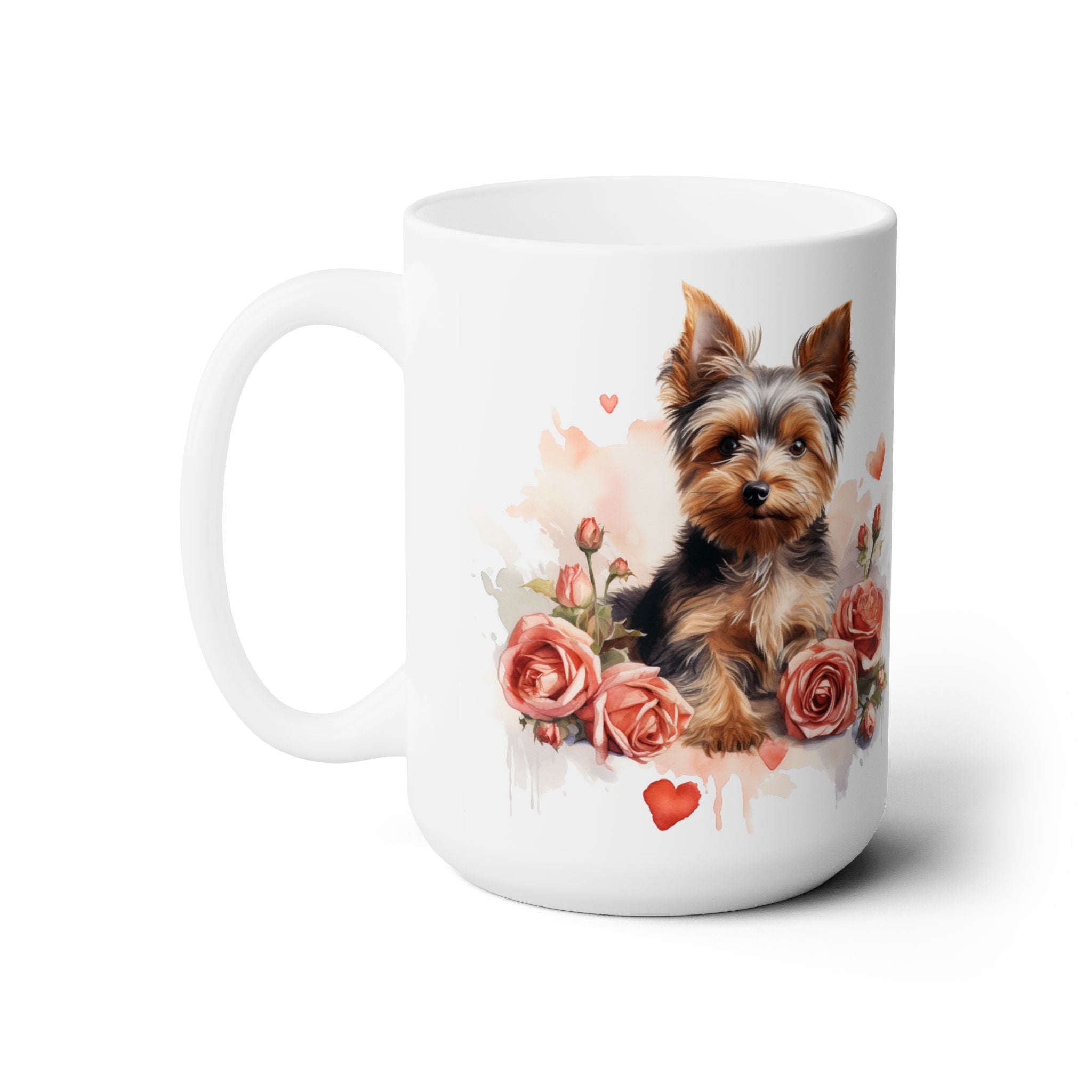 Yorkie Valentine’s Day Mug with Roses – Adorable Gift Idea