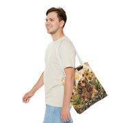 Cocker Spaniel Garden Blooms Canvas Tote Bag - Eco-Friendly Gift