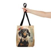 Dashing Dachshund Tote Bag with Bow Tie Design, Perfect for Dog Lovers