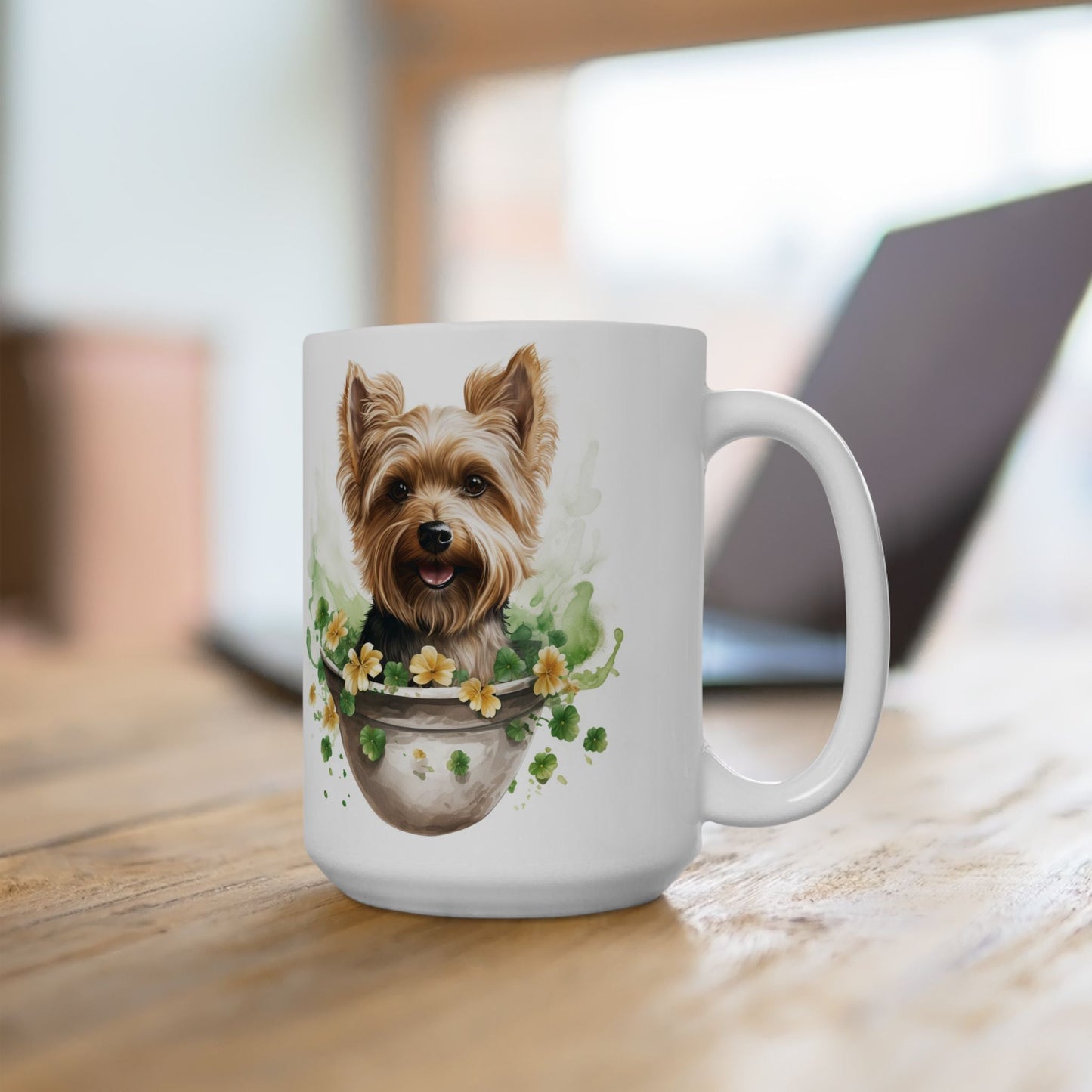 Yorkshire Terrier St. Patrick’s Day Coffee Mug – Yorkie Lover Gift