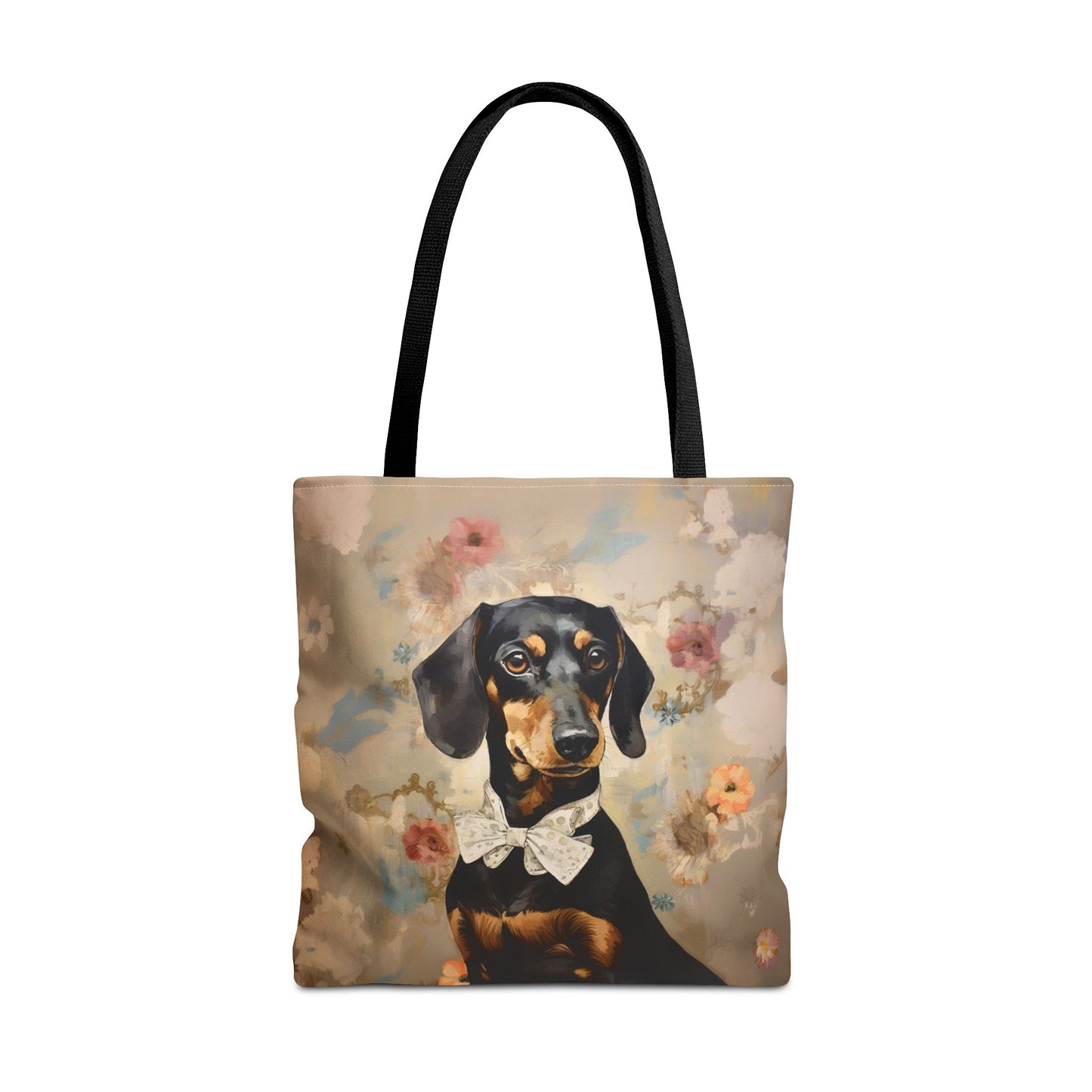 Dashing Dachshund Floral Tote Bag – Chic Eco-Friendly Dog Lover Gift