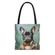 French Bulldog Charm Tote Bag, Eco-Friendly Artsy Canvas Gift