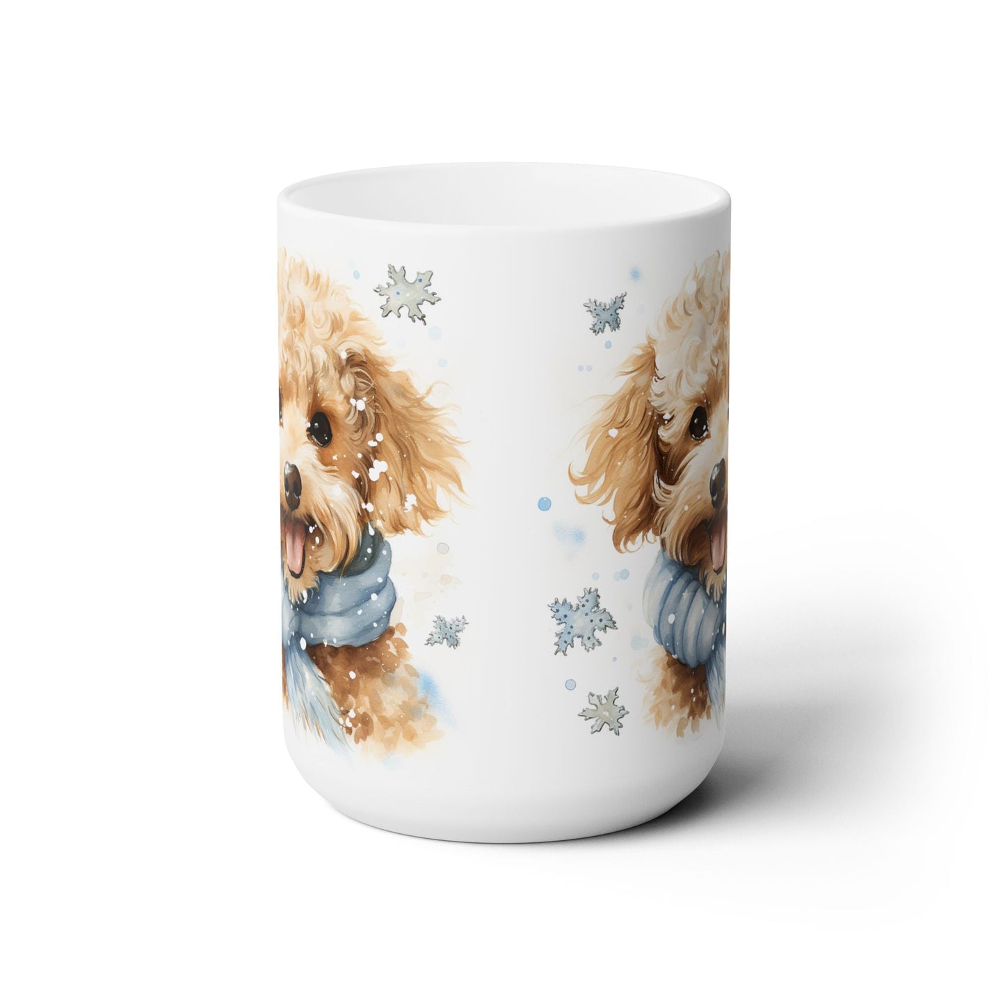 Poodle Winter Wonderland Mug – Cozy Dog Lover's Gift