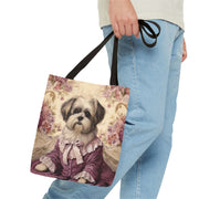 Regal Shih Tzu Victorian Canvas Tote Bag, Dog Lover's Gift Idea