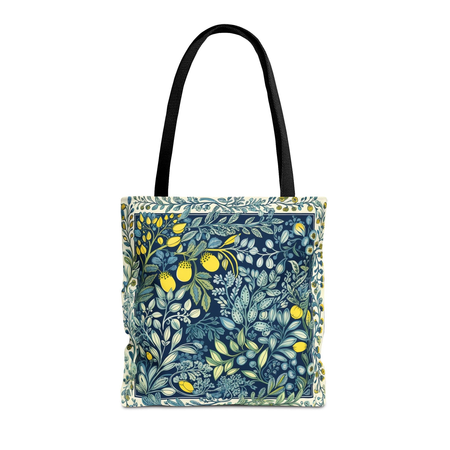 Lush Lemon Grove Pattern Canvas Tote Bag, Eco-Friendly Everyday Carry