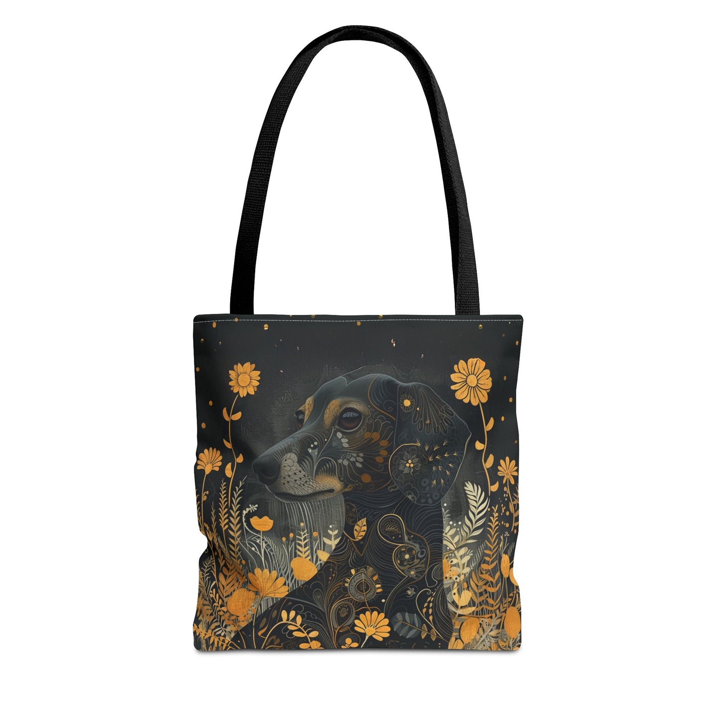 Whimsical Dachshund Meadow Tote Bag – Eco-Friendly Canvas Gift