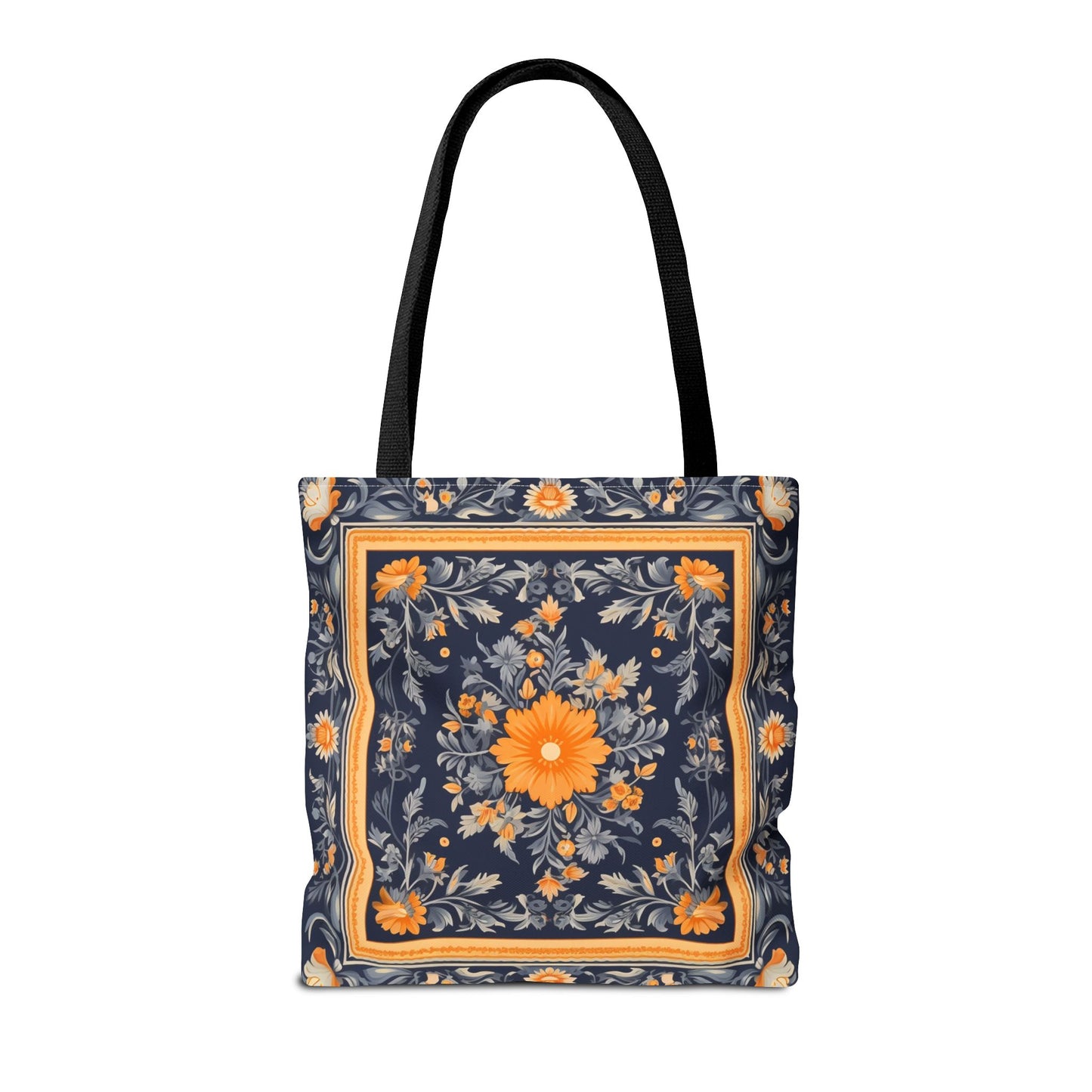 Golden Daisy Floral Tote Bag - Eco-Friendly Canvas Market Tote