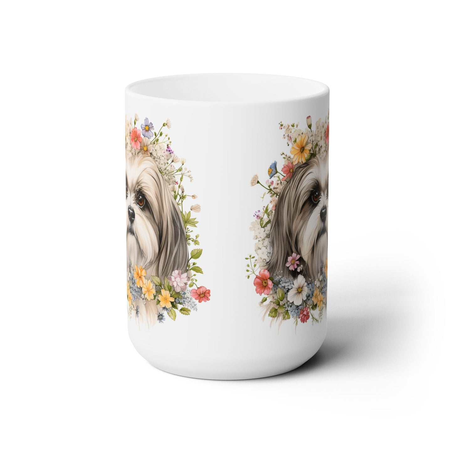 Shih Tzu Floral Coffee Mug – Cute Gift for Dog Lovers