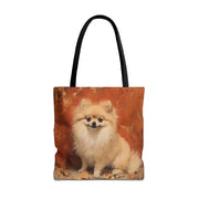 Pomeranian Charm Autumn Tote Bag, Eco-Friendly Dog Lover Gift