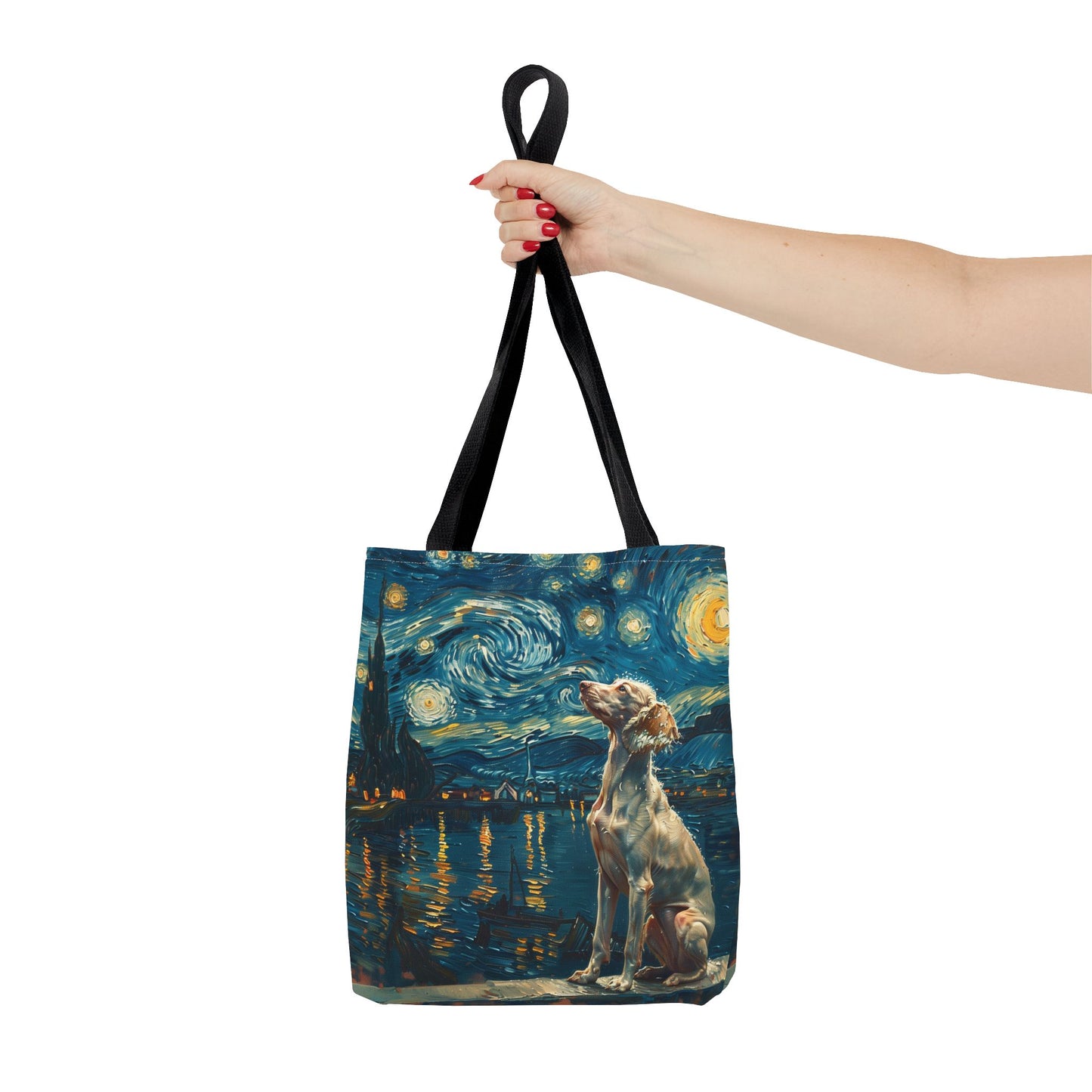 Starry Night Labrador Tote Bag - Artistic Eco-Friendly Canvas Gift - Darwin & Rose