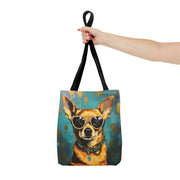 Chihuahua Glam Tote Bag – Retro Style Eco Canvas for Dog Lovers