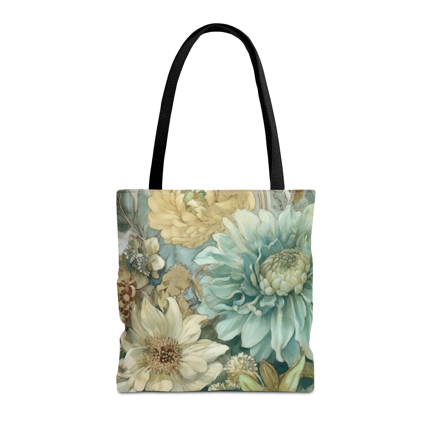 Floral Serenity Tote Bag, Elegantly Designed Reusable Shopping Bag