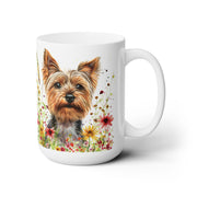 Yorkie Bloom Mug – Yorkshire Terrier Dog Lover Gift, Floral Design