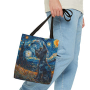 Starry Night Schnauzer Tote Bag – Artistic Dog Lover's Canvas Bag