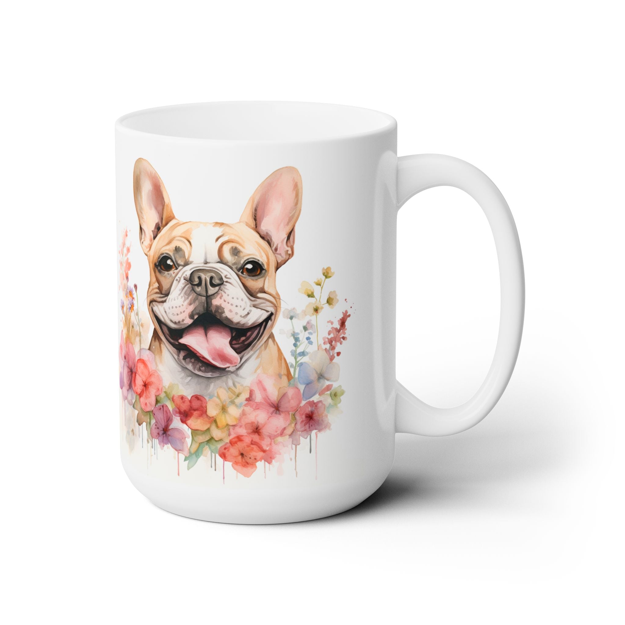 Frenchie Floral Fun Coffee Mug – Adorable French Bulldog Gift