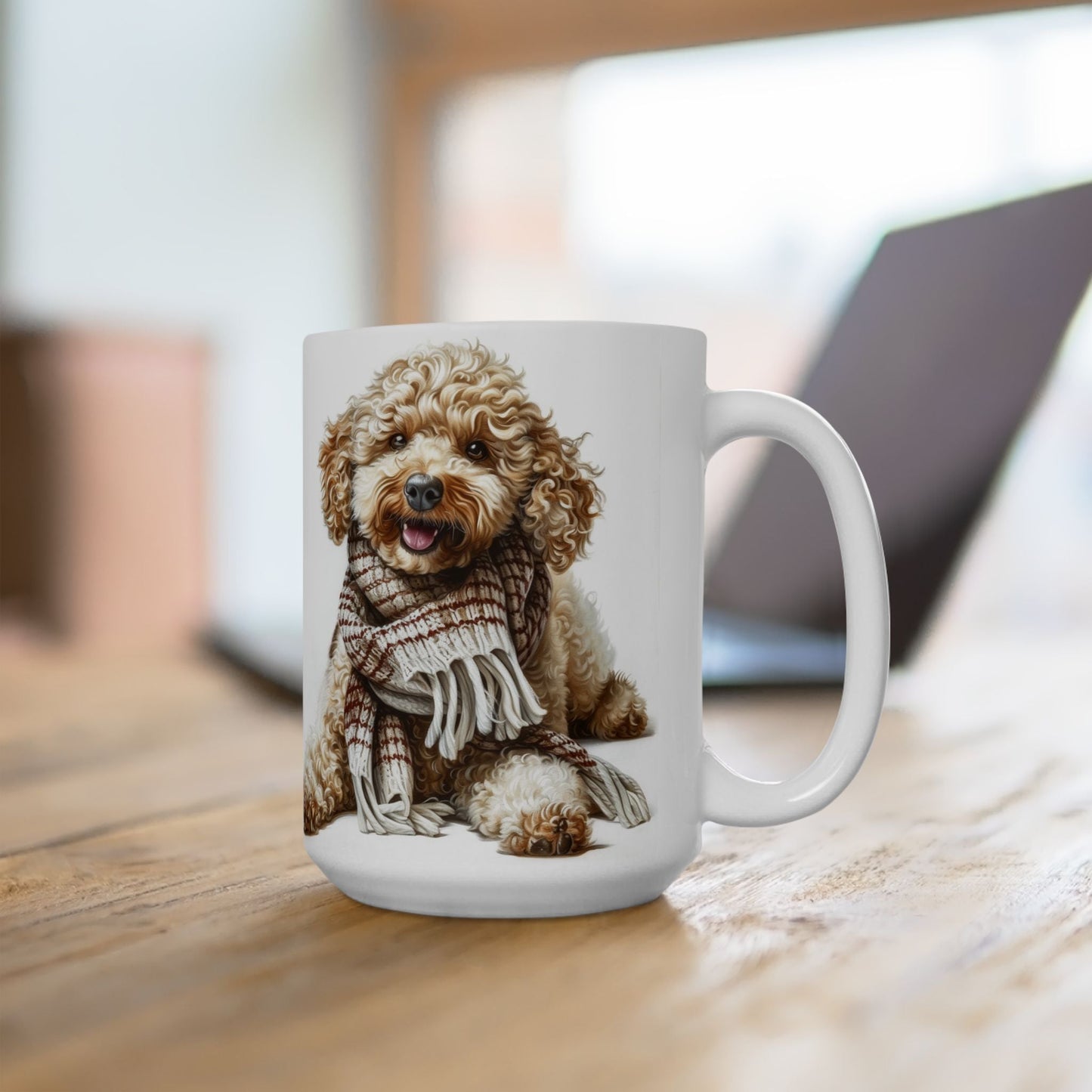 Poodle Cozy Winter Mug – Dog Lover Gift for Coffee Tea Fans