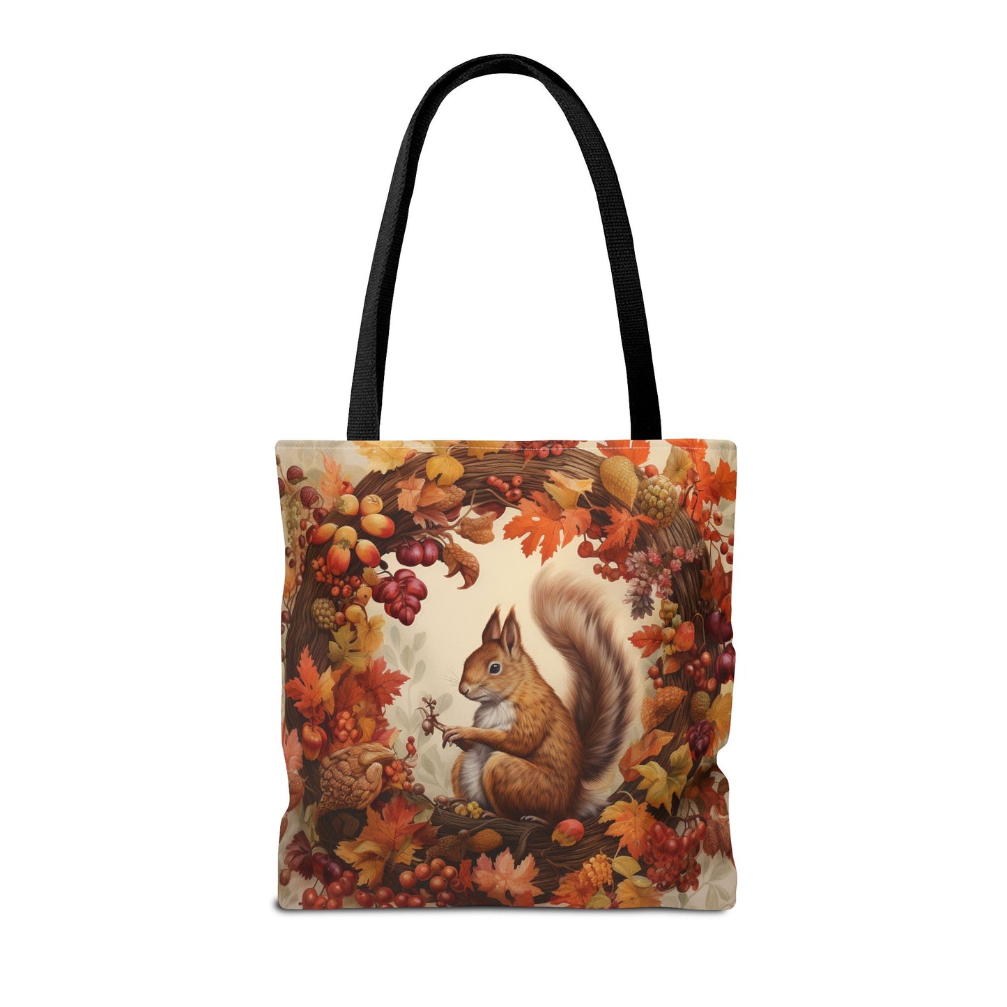 Autumn Harvest Squirrel Tote Bag - Eco-Friendly Canvas Gift