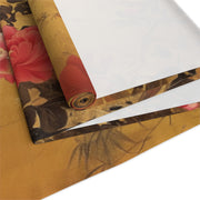 Golden Floral Table Runner | Gold, Red, and Black Design (72" or 90")