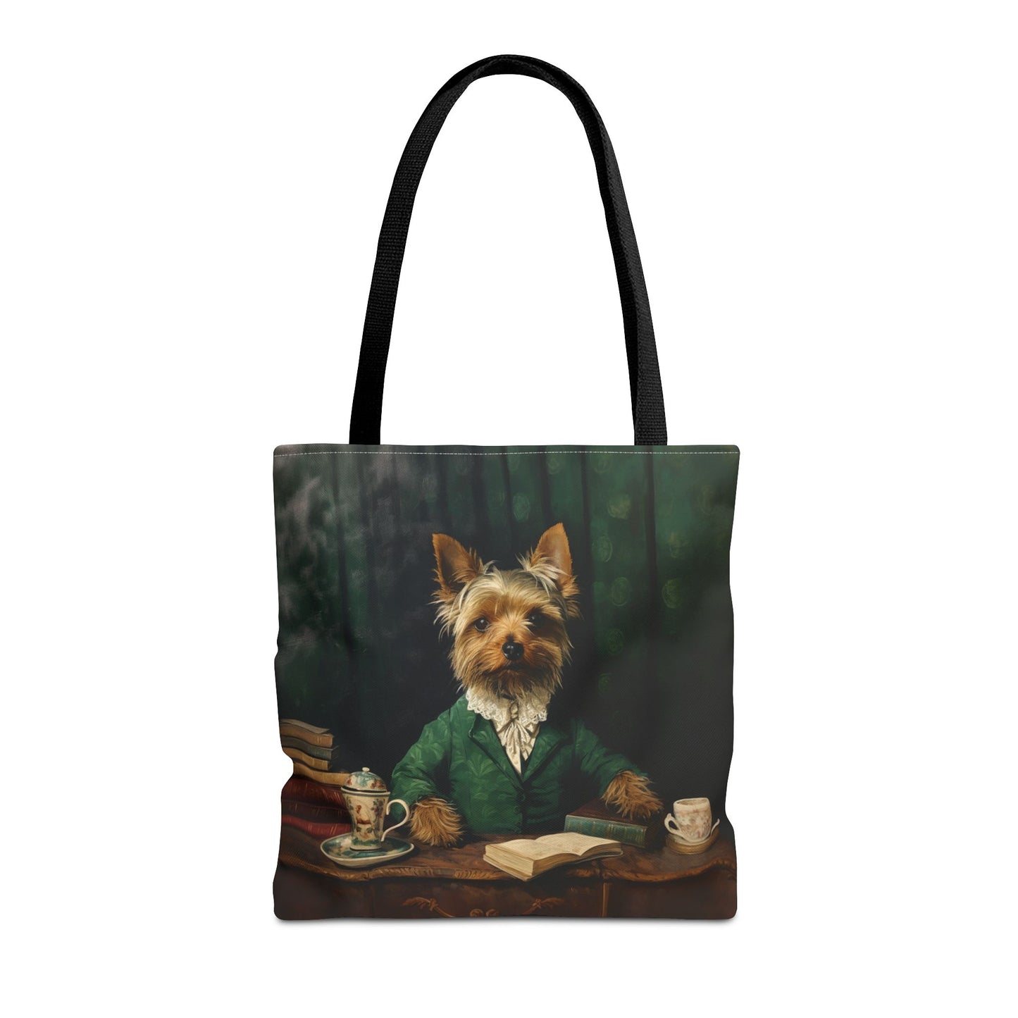 Yorkshire Terrier Scholar Canvas Tote – Eco-Friendly & Artistic Bag