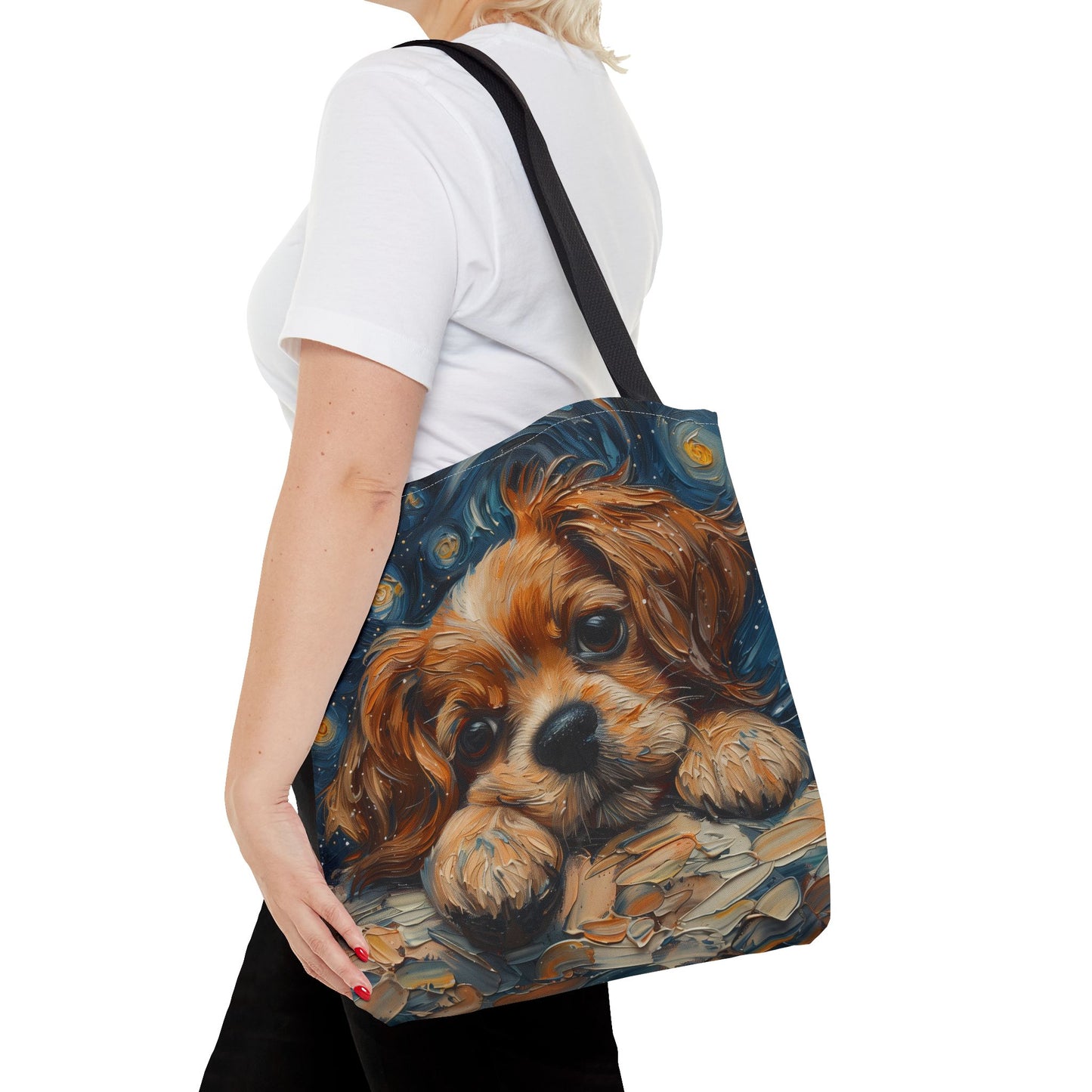 Starry Cavalier King Charles Tote Bag – Artistic & Eco-Friendly Design