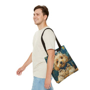 Golden Doodle Starry Night Tote Bag, Artistic Eco-Friendly Gift