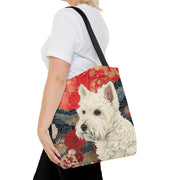 Westie Dream Tote Bag - Artistic Floral Canvas Gift for Dog Lovers - Darwin & Rose