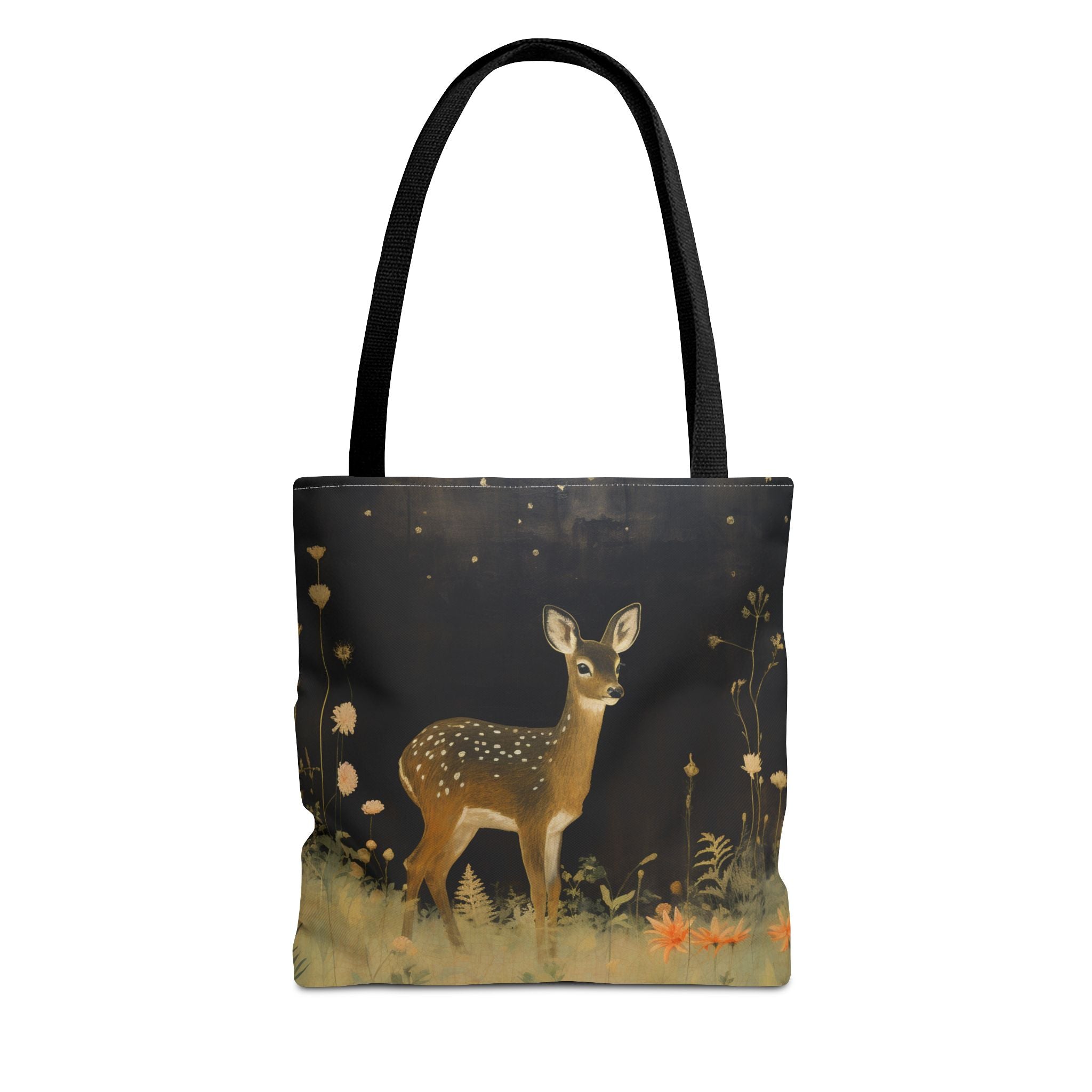 Whimsical Forest Deer Tote Bag, Nature Lover’s Canvas Market Bag