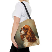 Cavalier King Charles Spaniel Artistic Canvas Tote Bag, Eco-Friendly Gift