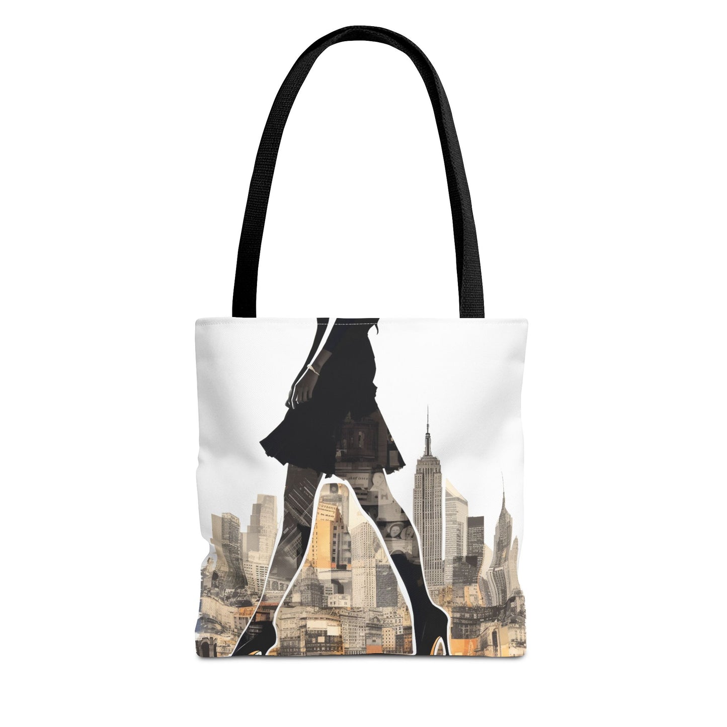 Chic City Skyline Tote Bag with Modern Fashion Silhouette