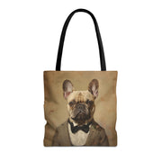 French Bulldog Dapper Tote, Eco-Friendly Canvas Bag for Dog Lovers