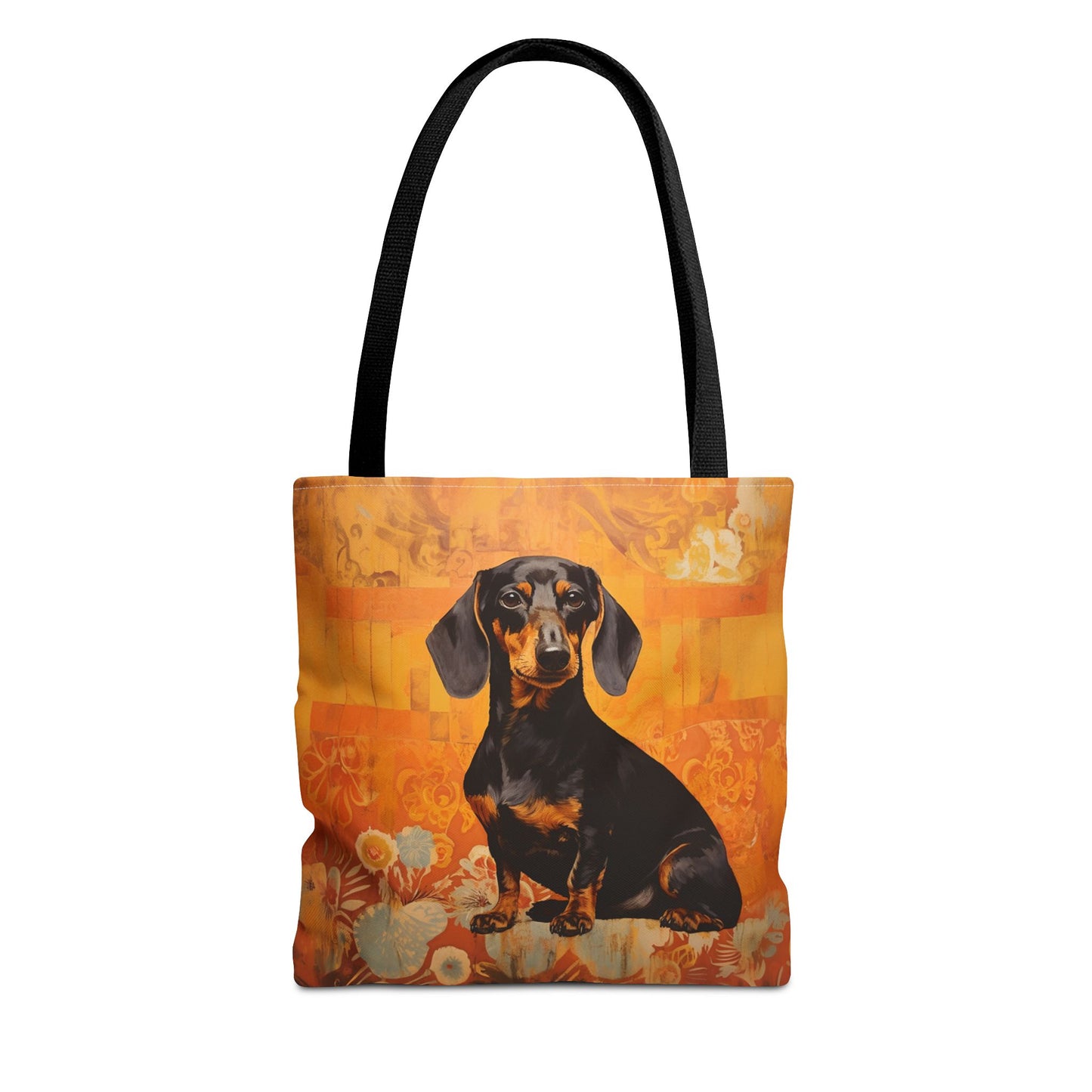 Dachshund Autumn Floral Tote Bag, Eco-Friendly Market Accessory