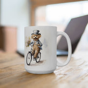 Charming Poodle Bicycle Adventure Mug – Perfect for Dog Lovers