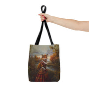 Renaissance Fox Autumn Landscape Canvas Tote Bag for Eco Lovers