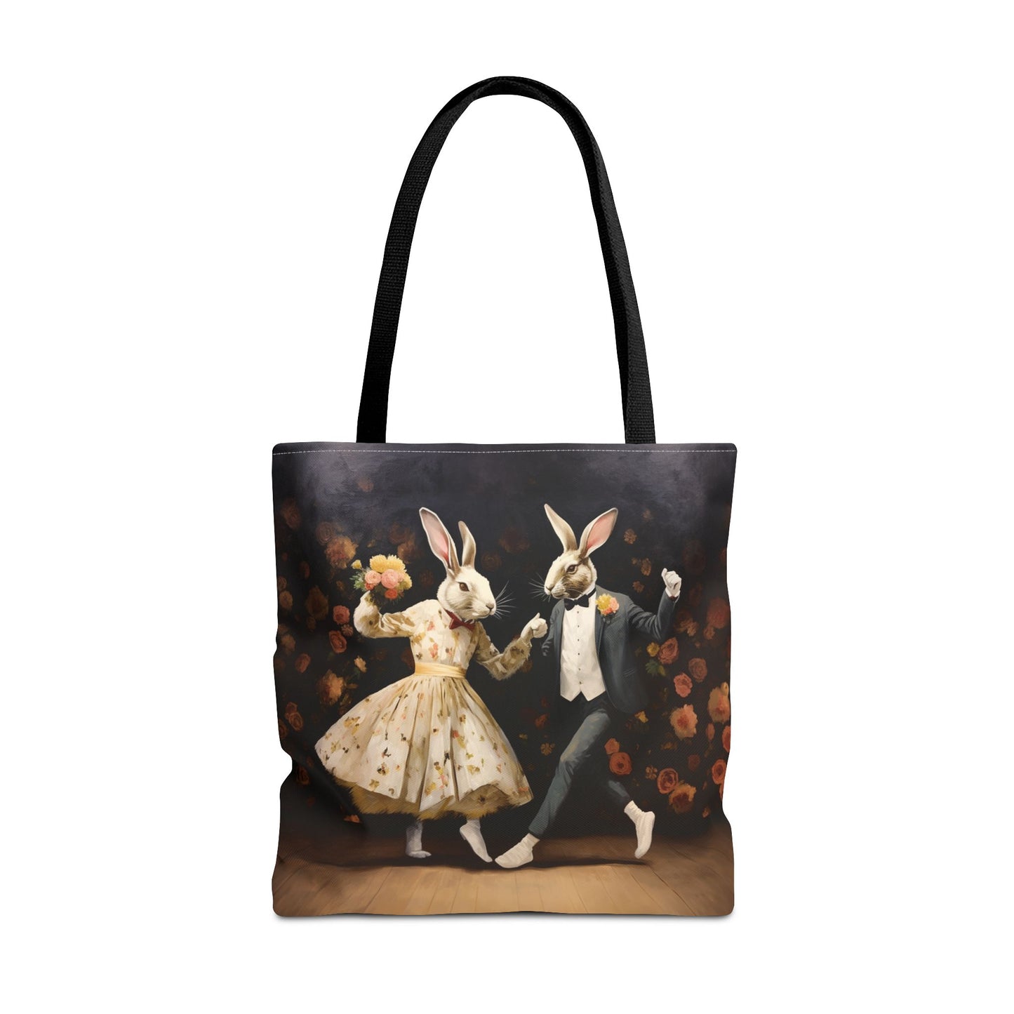 Easter Bunny Dance Tote Bag - Artistic and Eco-Friendly Grocery Bag