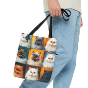 Persian Cat Lover Tote Bag - Colorful Kitty Art Canvas for Cat Enthusiasts