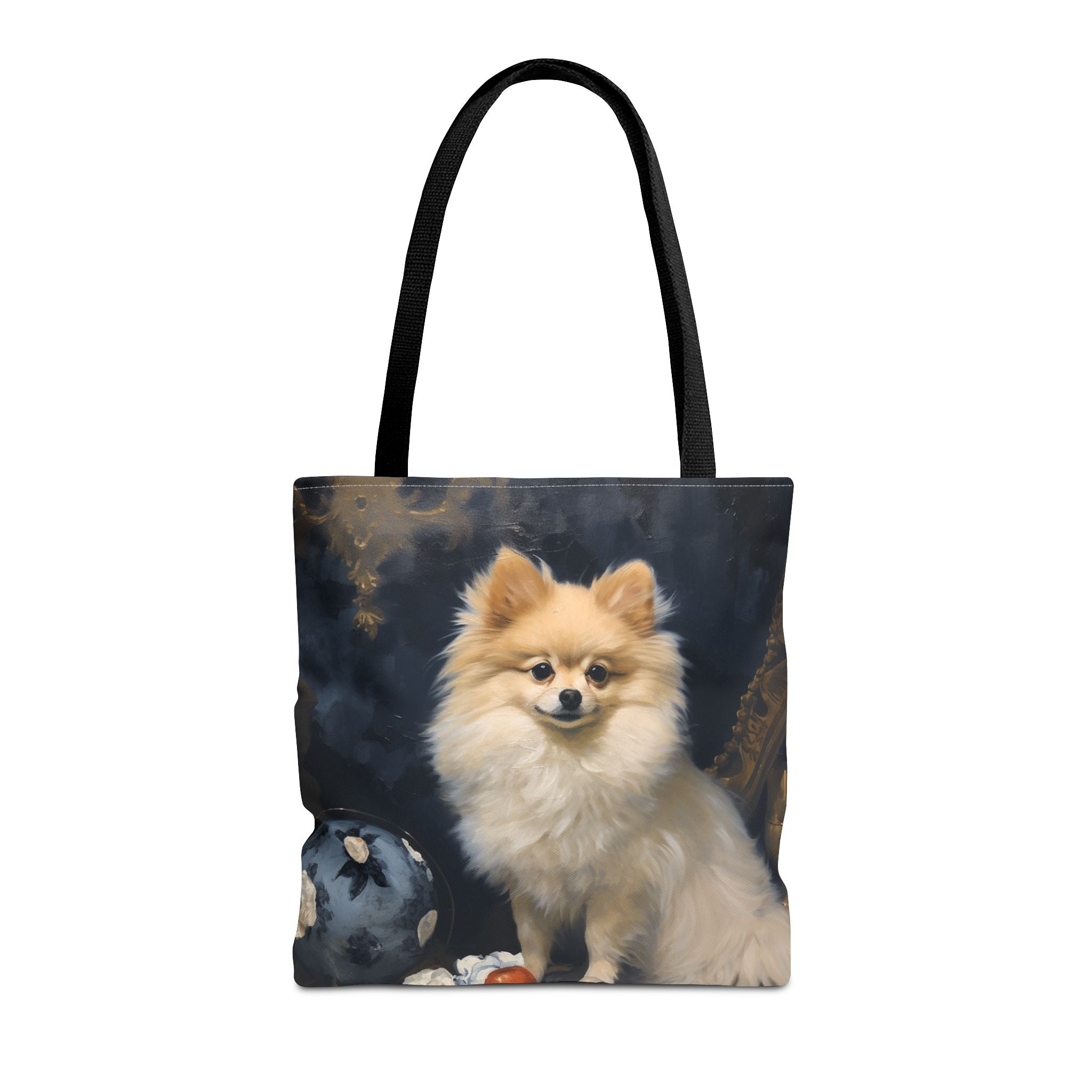 Regal Pomeranian Canvas Tote Bag, Eco-Friendly Dog Lover Gift