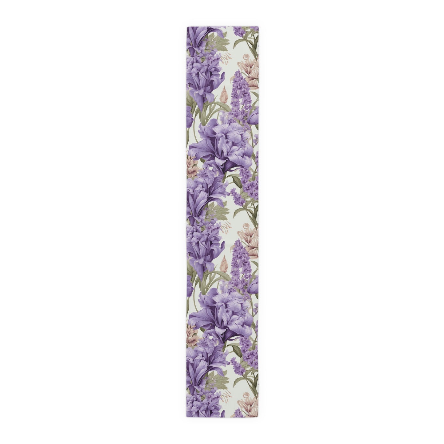 Purple Floral Table Runner | Lavender, Lilac, and Cream Décor (72" or 90")