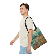 Coastal Lighthouse Art Canvas Tote Bag, Eco-Friendly Beach Essential