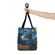 Starry Night Schnauzer Tote Bag – Artistic Dog Lover's Canvas Bag