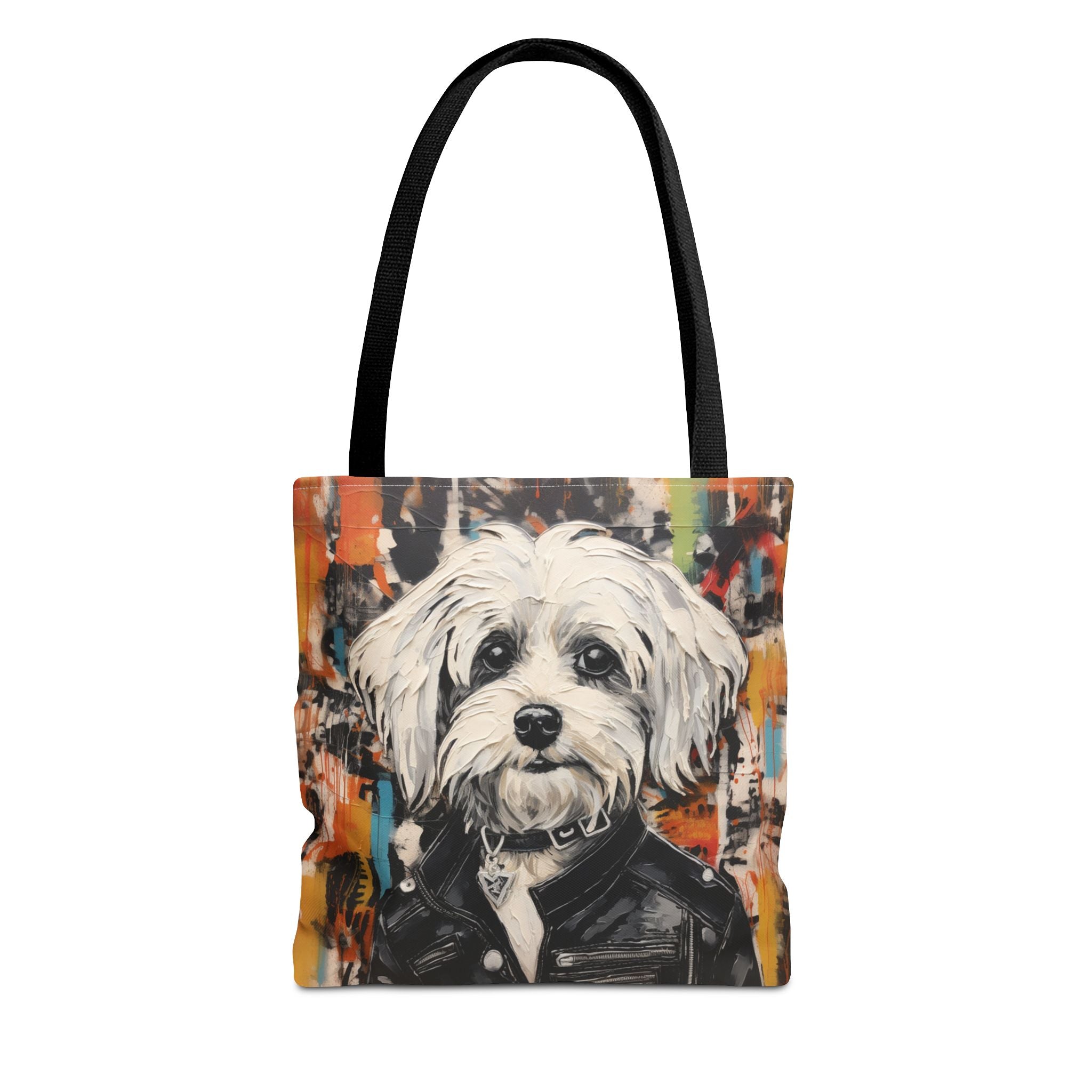 Maltese Rebel Canvas Tote Bag – Artistic Dog Lover Gift